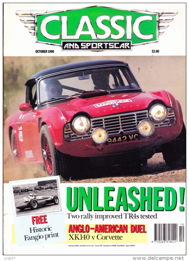 CLASSIC AND SPORTSCAR - OCTOBER 1990 - TRIUMPH TR4 - Verkehr