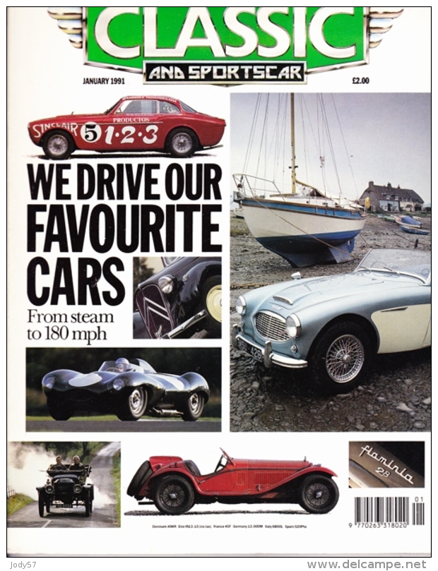 CLASSIC AND SPORTSCAR - JANUARY 1991 - AUSTIN HEALEY 3000 MKI - Transports