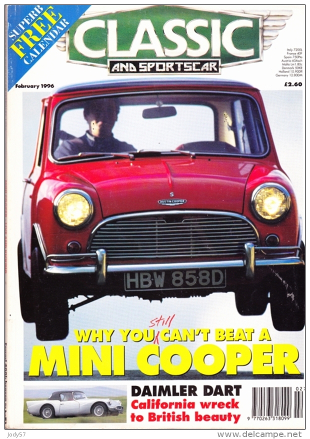 CLASSIC AND SPORTSCAR - FEBRUARY 1996 - MINI COOPER - Transportation