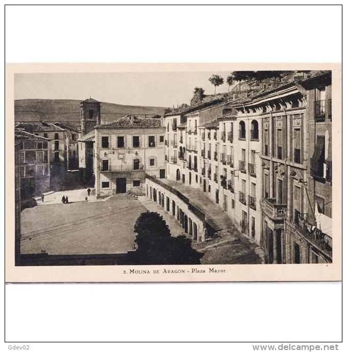 GDLJRTP6748-LFTD11661.Tarjeta Postal DE GUADALAJARA.Casas,edificios Y PLAZA MAYOR  En MOLINA DE ARAGON - Guadalajara