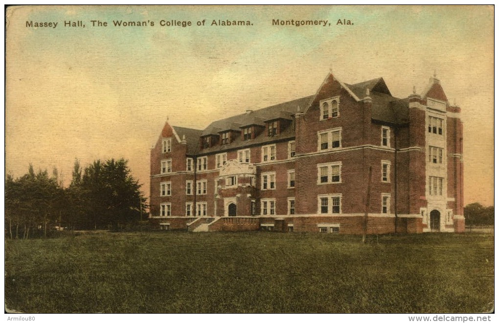 N°1286 PPP 381  MASSEY HALL THE WOMANS COLLEGE OF ALABAMA MONTGOMERY ALA - Montgomery