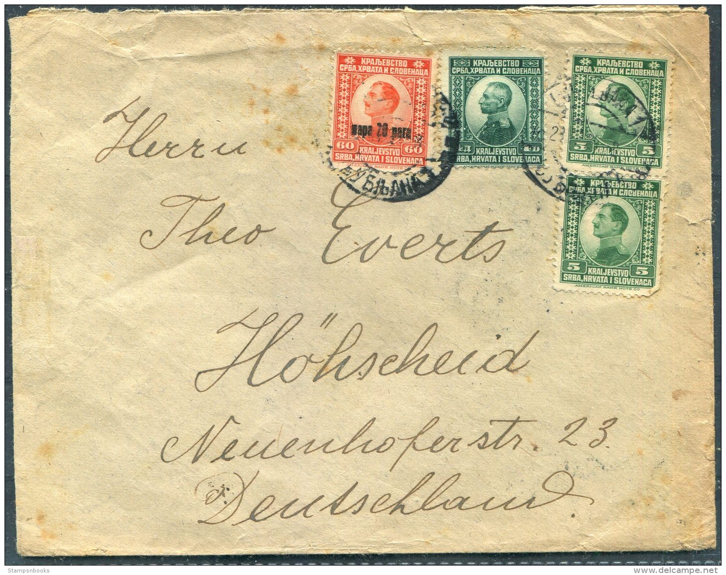 1920s Cover - Hohscheid, Germany - Covers & Documents