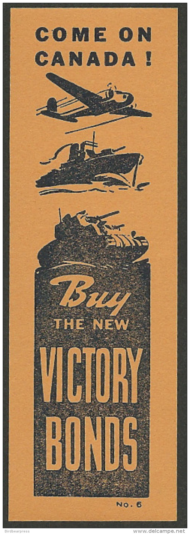 B14-10 CANADA WWII Victory Bonds Patriotic Advertising Label MHR - Local, Strike, Seals & Cinderellas