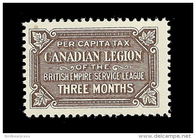 B16-02 CANADA Canadian Legion Per Capita Tax Stamp MNH - Viñetas Locales Y Privadas