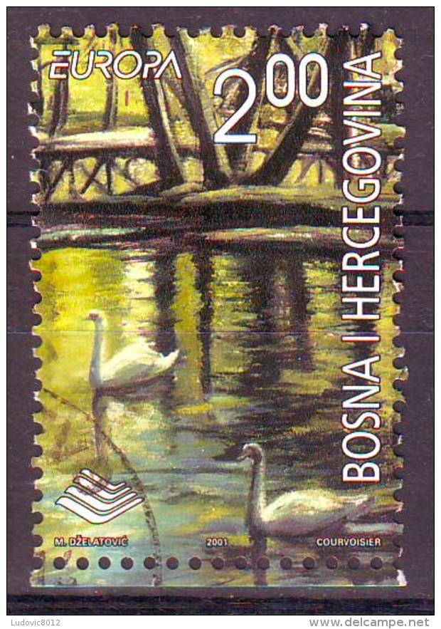 Bosnie Bosnia Europa 2001 Water Stamp From Block Timbre Du Bloc Y&t N° 11 O - Bosnia And Herzegovina