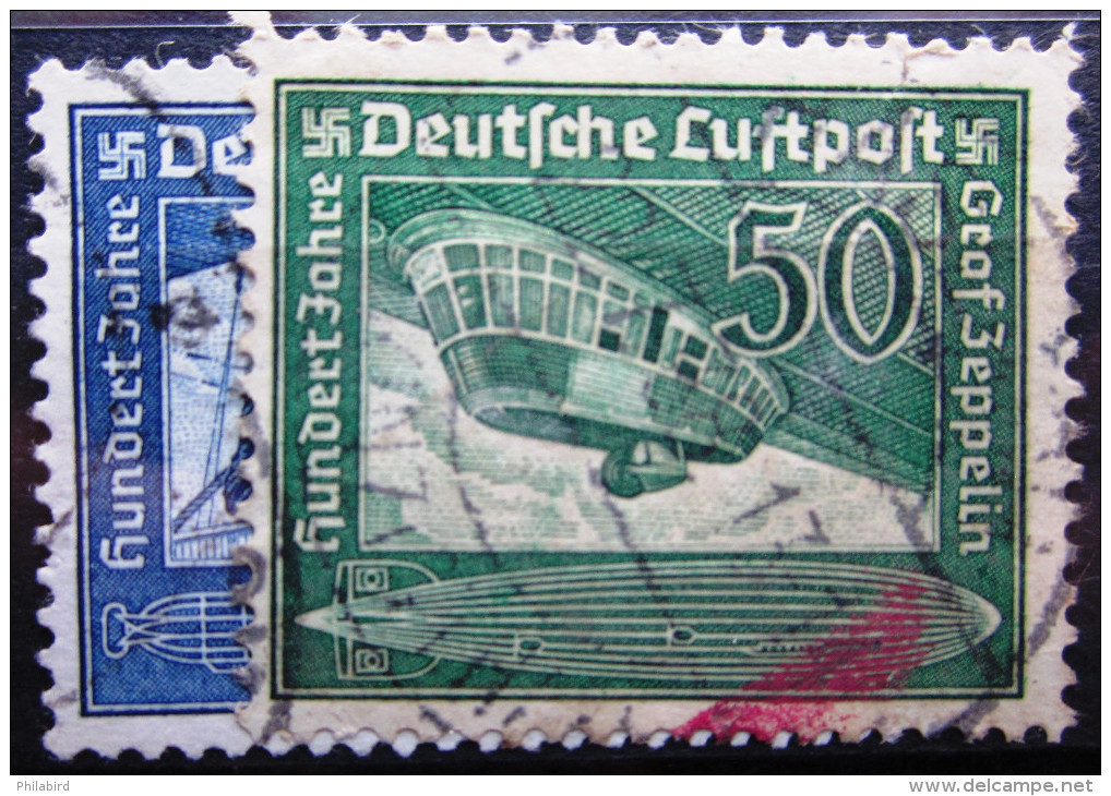 ALLEMAGNE EMPIRE                 PA 57/58               OBLITERE - Poste Aérienne & Zeppelin