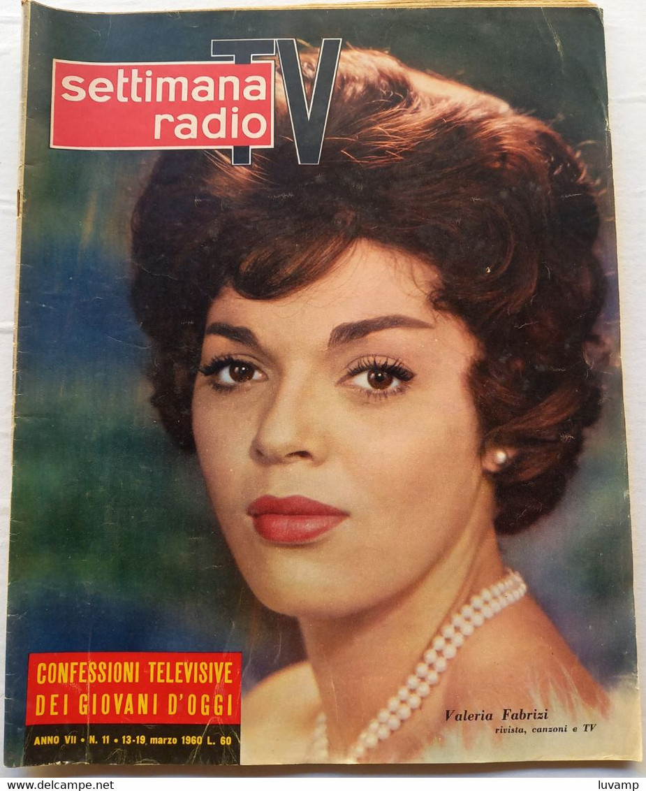 SETTIMANA RADIO TV N. 11  DEL    13-19 MARZO 1960 (CART 54) - Télévision