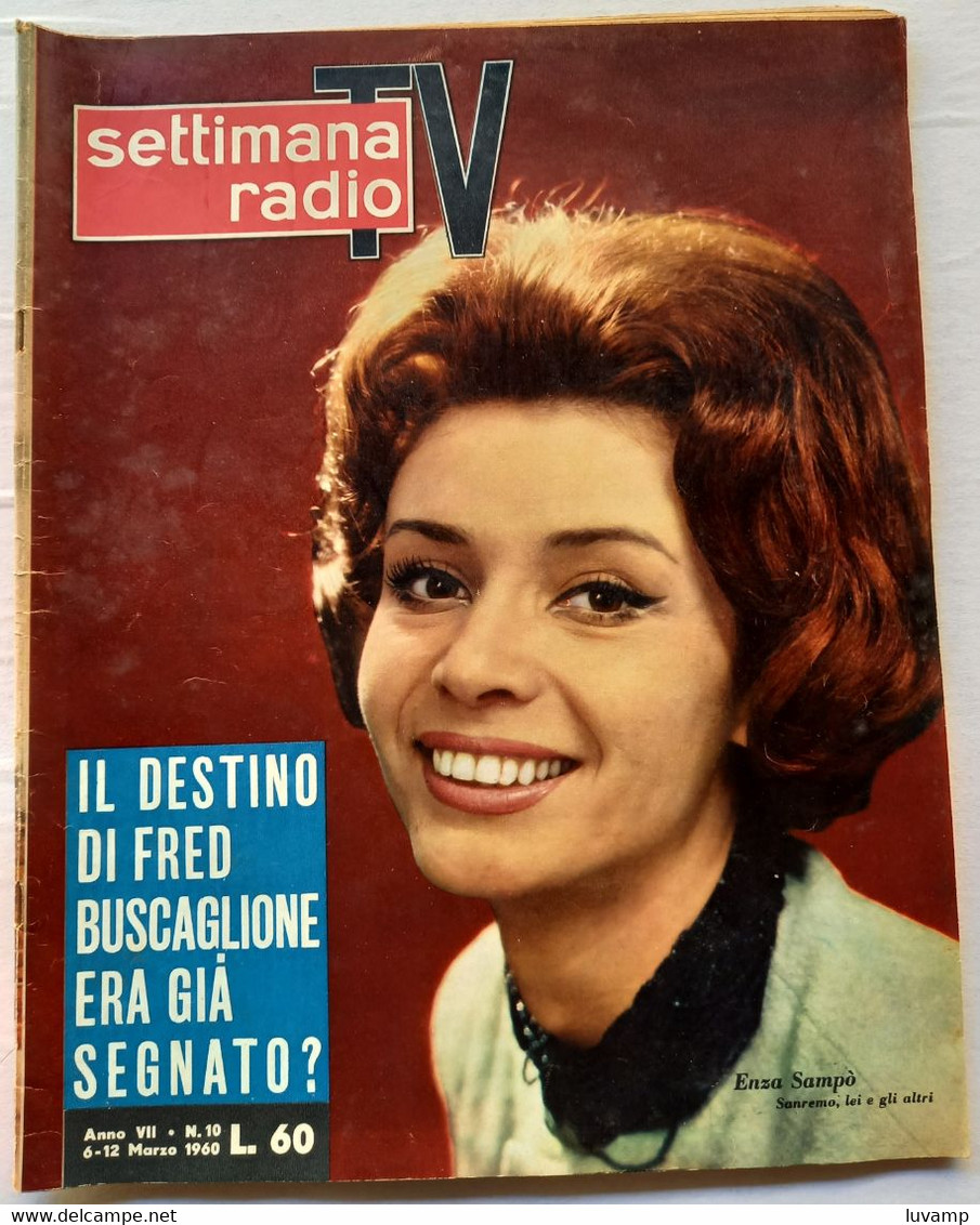 SETTIMANA RADIO TV N. 10  DEL    6-12 MARZO 1960 (CART 54) - Télévision