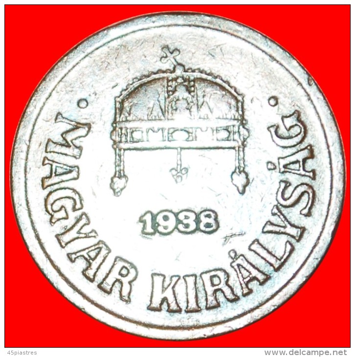 § CROWN: HUNGARY &#9733; 2 FILLER 1938! LOW START&#9733;NO RESERVE!!! Miklos Horthy (1920-1944) - Hongrie