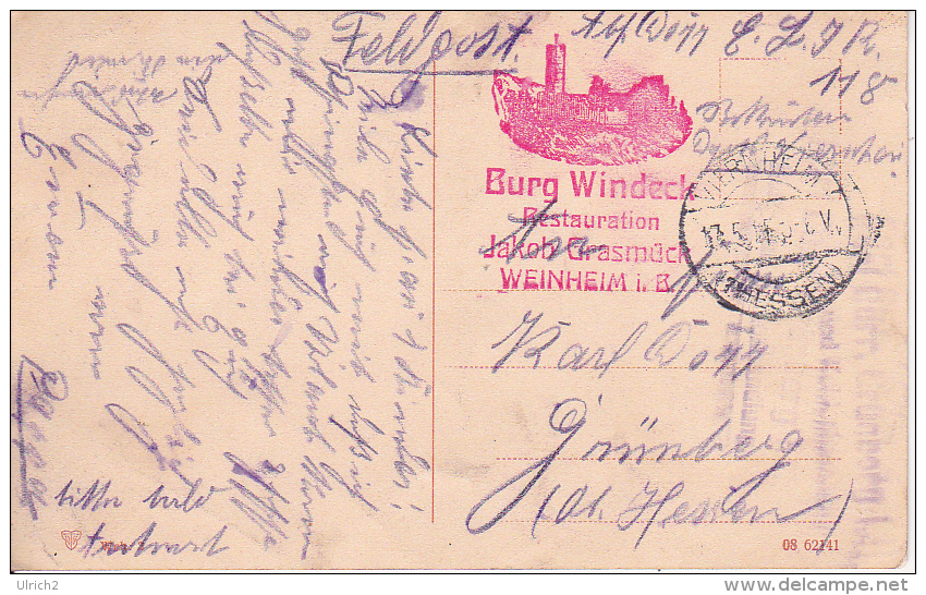 AK Weinheim - Partie I.d. Burg Windeck - Feldpost - 1915(22463) - Weinheim