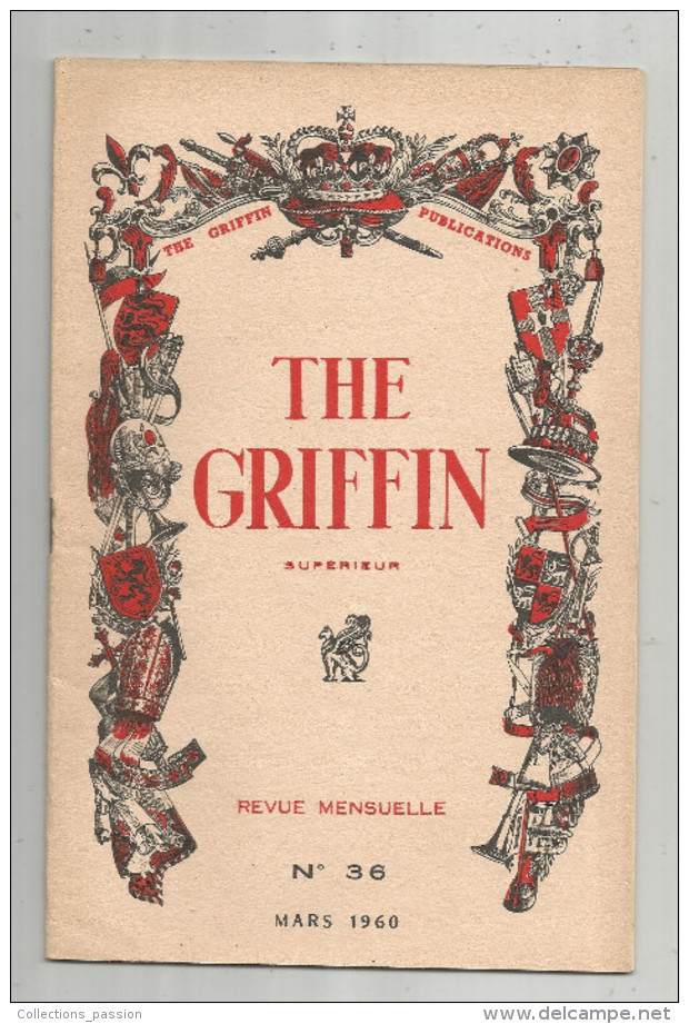 Revue Mensuelle The GRIFFIN, Cour Supérieur, N° 36, 1960, Anglais, 24 Pages, Ed : Mathias, Poitiers, Frais Fr :1.55€ - 12-18 Years Old