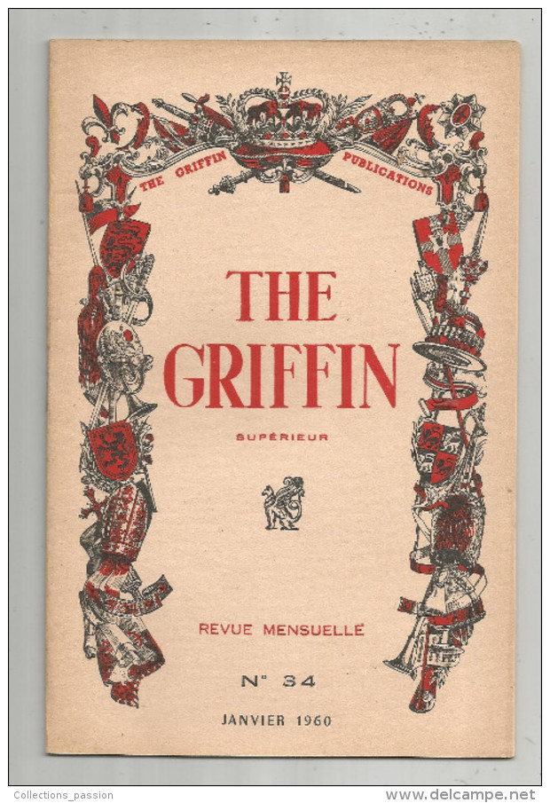 Revue Mensuelle The GRIFFIN, Cour Supérieur, N° 34, 1960, Anglais, 24 Pages, Ed : Mathias, Poitiers, Frais Fr :1.55€ - 12-18 Years Old