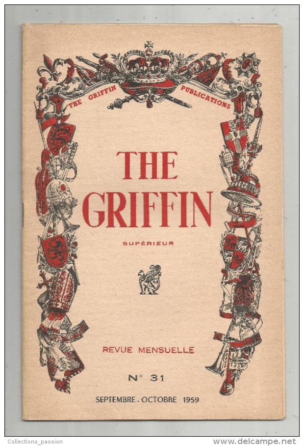 Revue Mensuelle The GRIFFIN, Cour Supérieur, N° 31, 1959, Anglais, 24 Pages, Ed : Mathias, Poitiers, Frais Fr :1.55€ - 12-18 Years Old