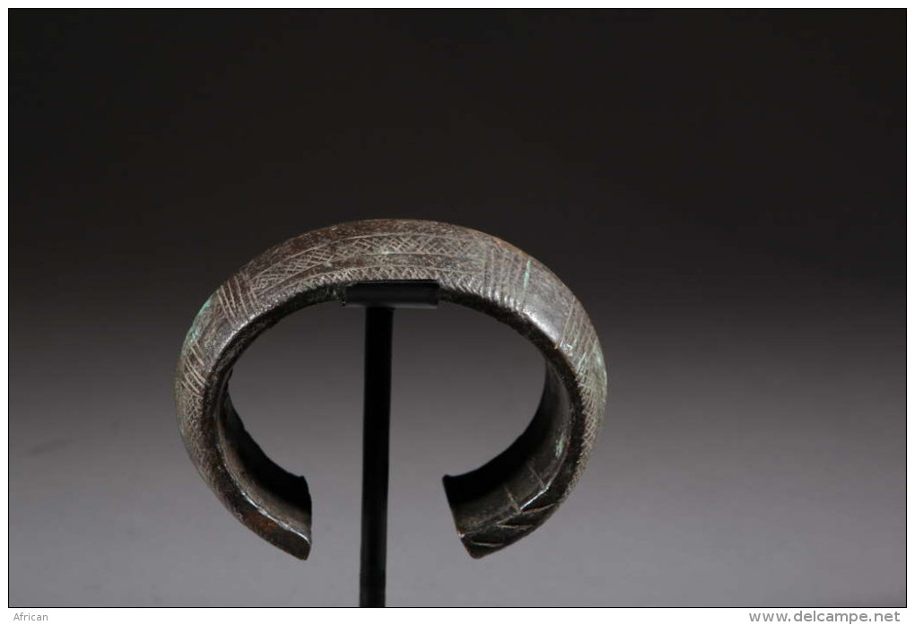 Bracelet De Cérémonie Baoulé En Bronze - Art Africain