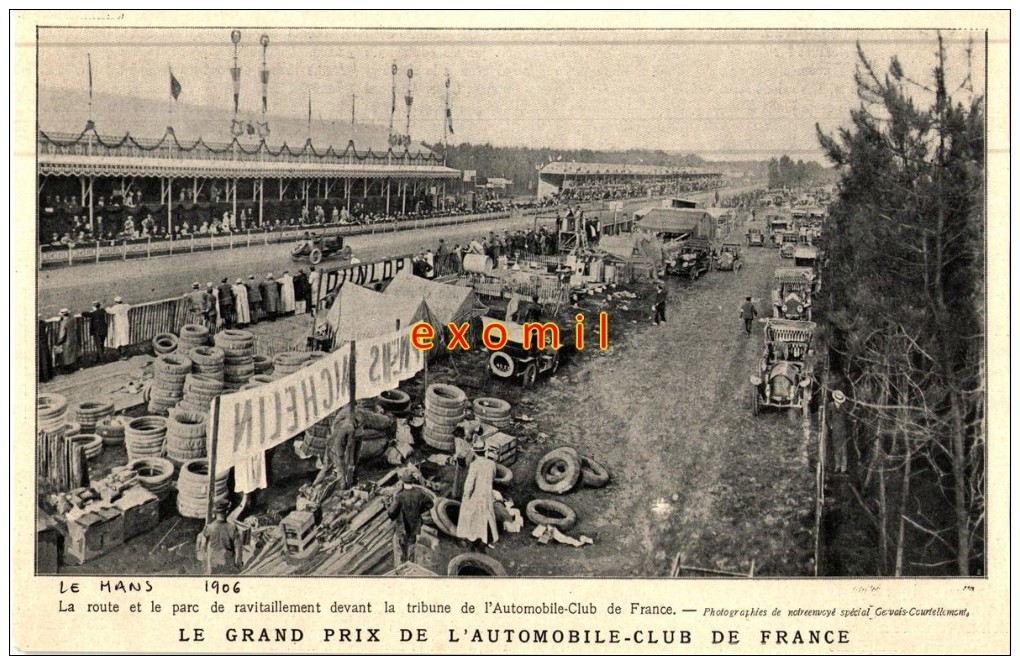 Pont De Gennes Grand Prix Automobile Le Mans 23x13 Cm  1906 ( Bien Lire La Description) - Non Classés