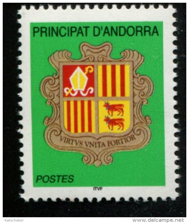 FRANS ANDORRA MINT NEVER HINGED POSTFRISCH EINWANDFREI NEUF SANS CHARNIERE YVERT 588 - Unused Stamps