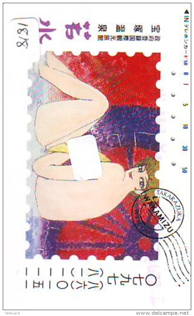 Télécarte JAPON * PEINTURE * ART * Telefonkarte Gemälde (1818) Phonecard Japan * KUNST * SCHILDERIJ *   Erotique * Femme - Malerei