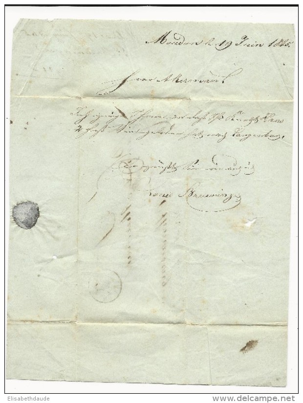 SUISSE - 1845 - LETTRE De MOUDON Pour OTHMARSINGEN - Postmark Collection