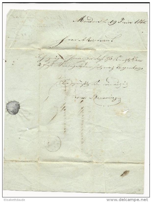 SUISSE - 1845 - LETTRE De MOUDON Pour OTHMARSINGEN - Poststempel