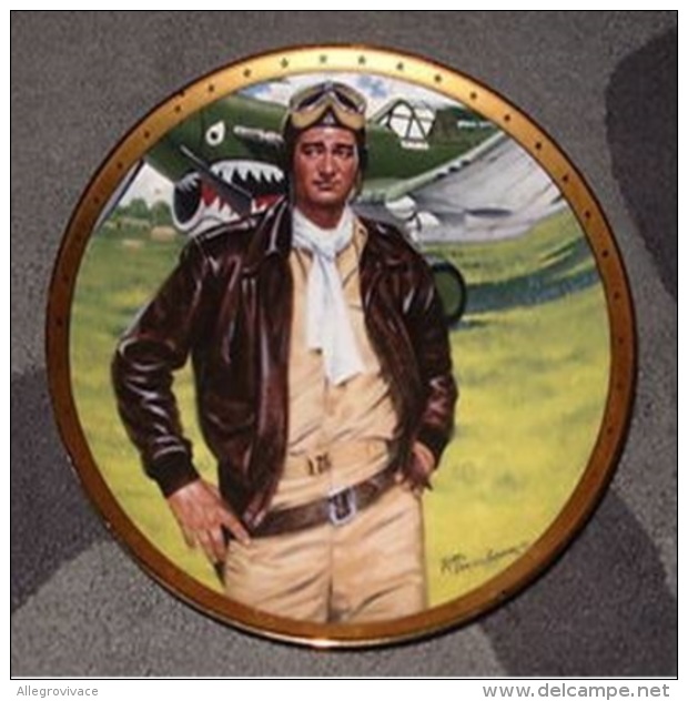 Assiette De Collection "John Wayne" Dans Les Tigres Volants - Personaggi