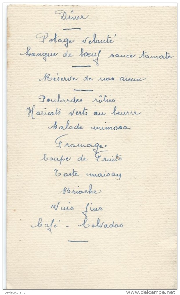 3   Menus De Mariage/Ferdinand-Guillot/Ferdinand/Déjeuner - Diner / 1945    MENU159 - Menus