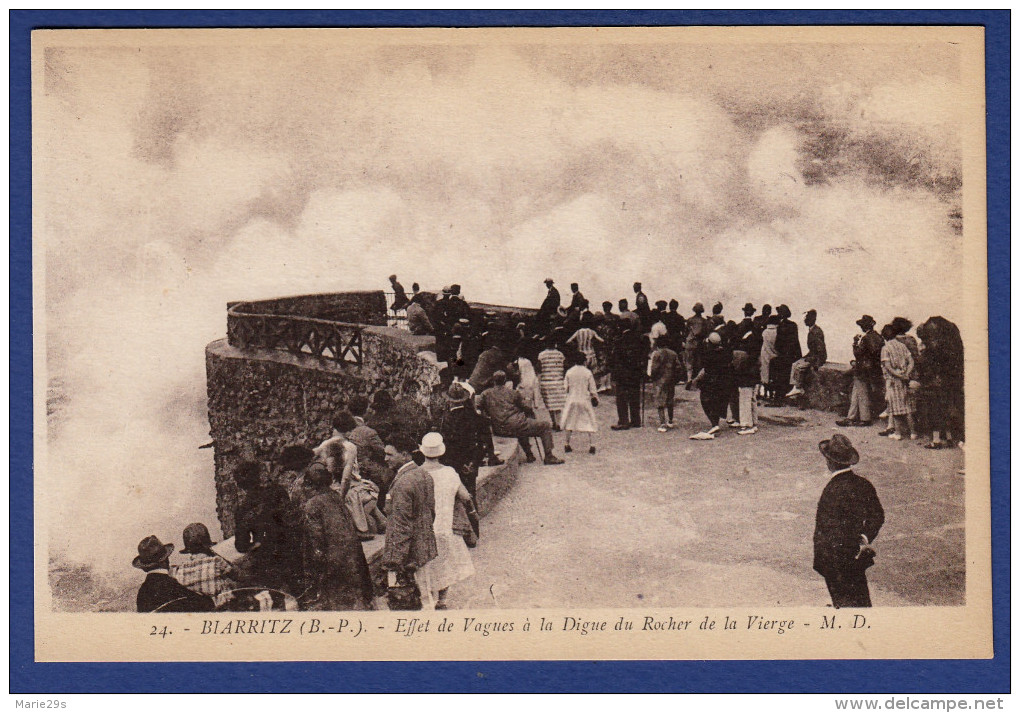 64 BIARRITZ Effet De Vagues à La Digue Du Rocher De La Vierge - Animée - Biarritz