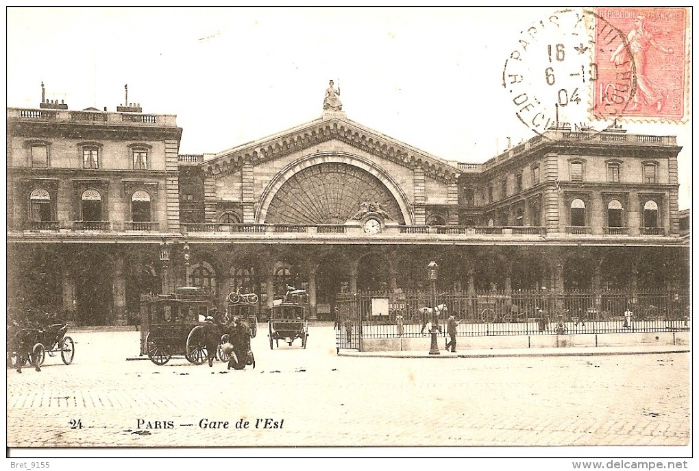 75 PARIS GARE DE L EST BELLE ANIMATION CACHETS DE LA POSTE AUMAGNE ET ST JEAN D ANGELY - Pariser Métro, Bahnhöfe