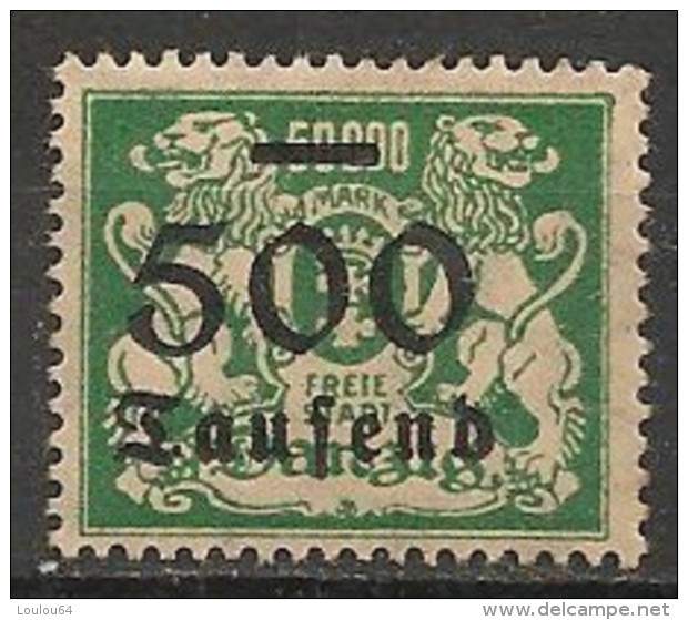 Timbres - Allemagne - Etranger - Dantzig - 1923 - 500 Mark - - Ungebraucht