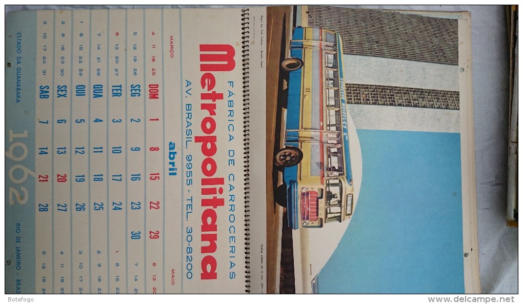 CALENDARIO CARROSSERIAS METROPOLITANA en 1962!!