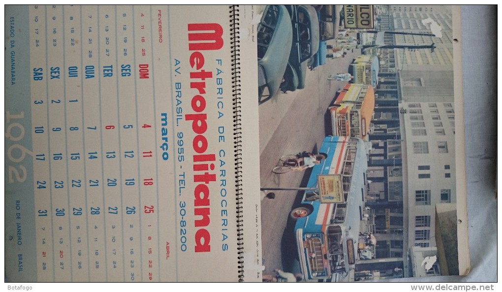 CALENDARIO CARROSSERIAS METROPOLITANA en 1962!!