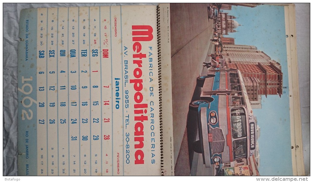 CALENDARIO CARROSSERIAS METROPOLITANA en 1962!!