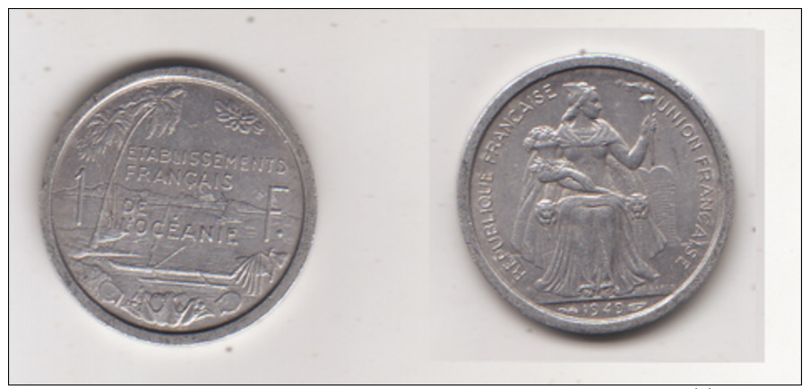Tahiti Franz. Ozeanien ,  1 Franc , 1949 ( G.Schön 2 ) - Tahiti