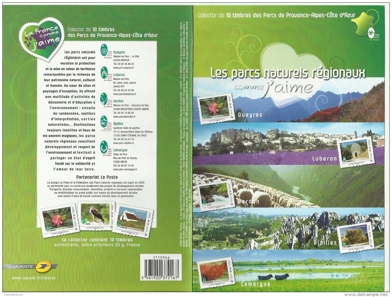 France Collector Parcs Naturels Régionaux Alpes Côte Azur Aigle Oliviers Salicorne Amandier Pin Cembro - Collectors