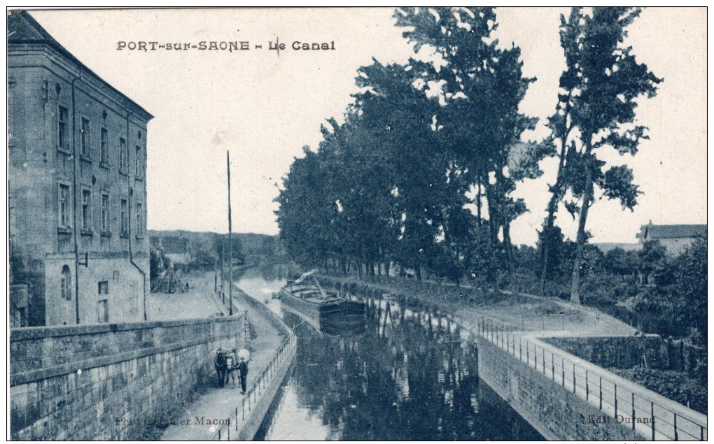 PORT SUR SAONE - Le Canal Péniche Tirée Par Chevaux Sur Le Chemin De Halage - Sonstige & Ohne Zuordnung