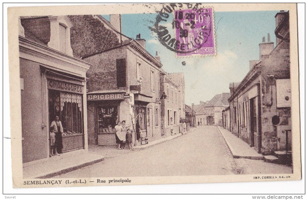 SEMBLANCAY   - Rue Principale. Carte Très Rare . - Semblançay