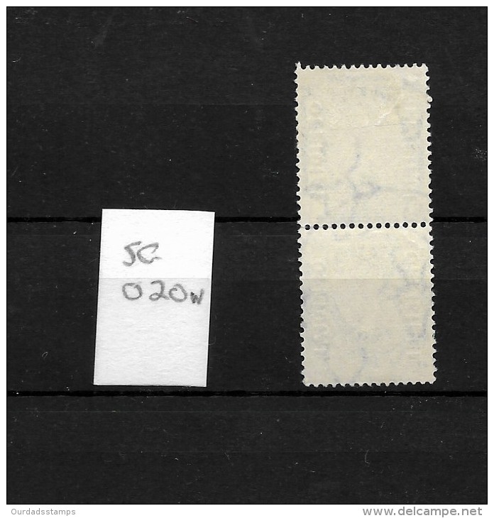 South Africa 1935 Official Optd 1/2d Springbok. Vertical Pair SG020w (4215) - Dienstzegels