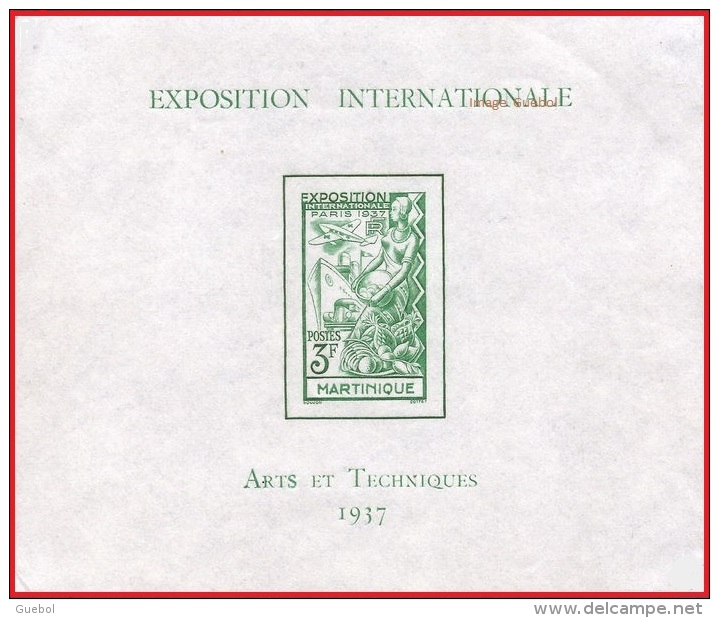 Détail De La Série Exposition Internationale De Paris * Martinique N° BF 1 - 1937 Exposition Internationale De Paris