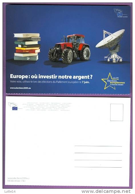 PARLEMENT EUROPEEN : élections 2009 - Livres Tracteur Satellites Investir Argent - Events