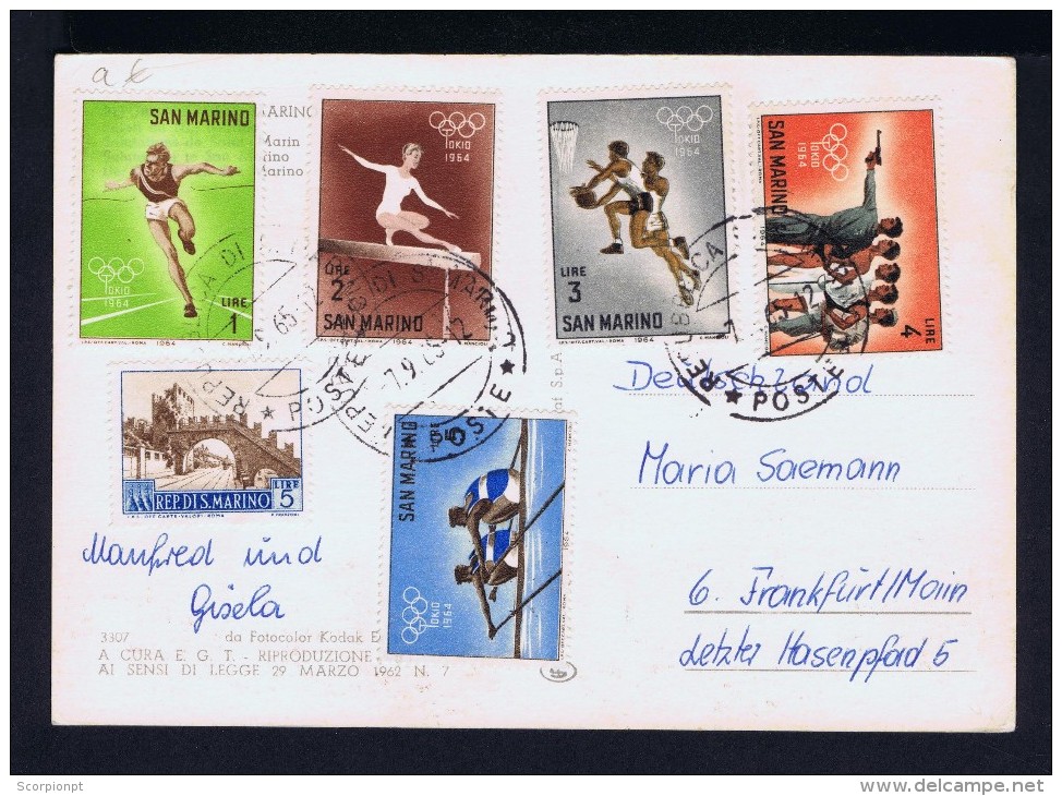 Olympic Games TOKYO 64 Sports Gymnastic Gymnastique Athlétisme Tir Arms Landscape Tourisme Architecture Postcard Sp3843 - Rafting