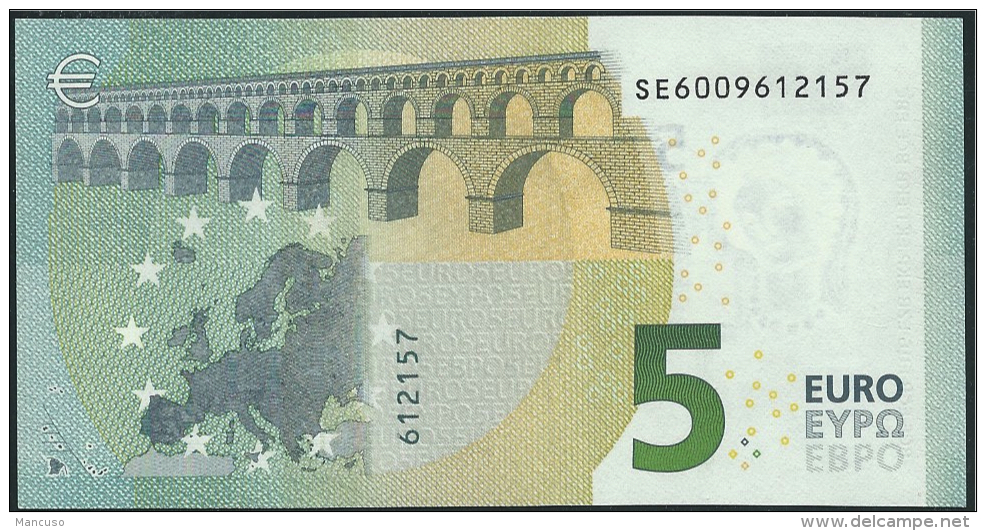 &euro; 5 ITALY  SE S001 F2  DRAGHI  UNC - 5 Euro