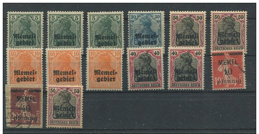Deutsches Reich Memel Lot O/* (M05) - Other & Unclassified