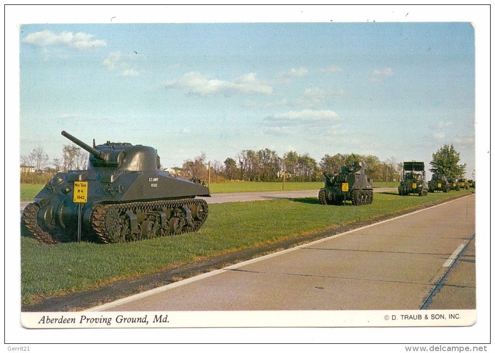 MILITÄR - PANZER / Tank / Chars, M4 Sherman Medium Tank, Aberdeen Proving Ground - Ausrüstung