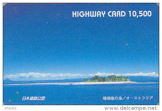 Carte Prépayée Japon - Paysage - AUSTRALIE - Ilot Dans Le Pacifique -  AUSTRALIA Related Japan Prepaid Card - HW 136 - Landschaften