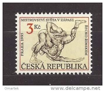 Tschechische Republik  Czech Republic 1995 MNH ** Mi 83 Sc 2961 World Championship Wrestling Greco-Roman , Prague. C.2 - Unused Stamps