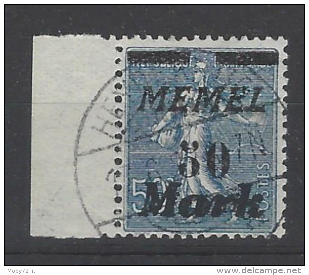 Memel - 1923 - Usato/used - Sovrastampati - Mi N. 123 - Gebraucht