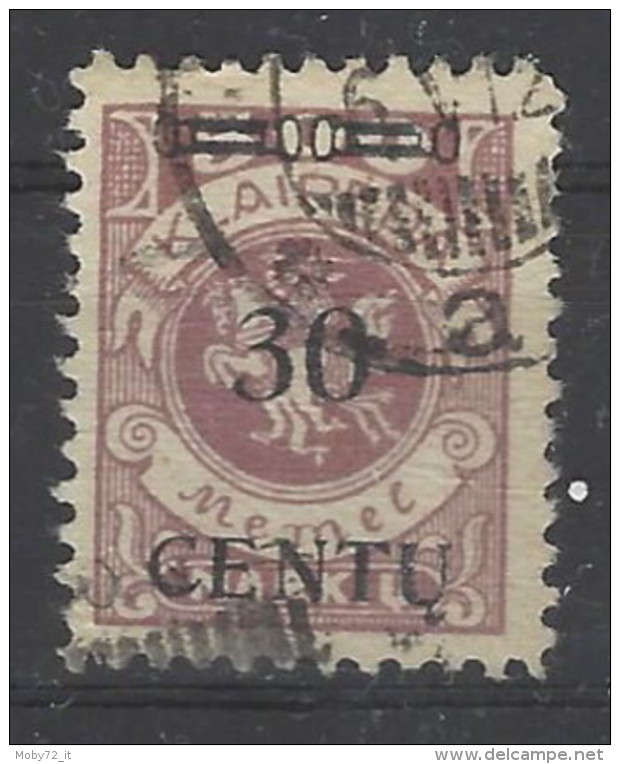 Memel - 1923 - Usato/used - Sovrastampati - Mi N. 172 - Used Stamps