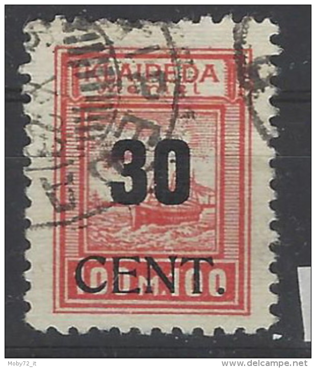 Memel - 1923 - Usato/used - Sovrastampati - Mi N. 196 - Oblitérés