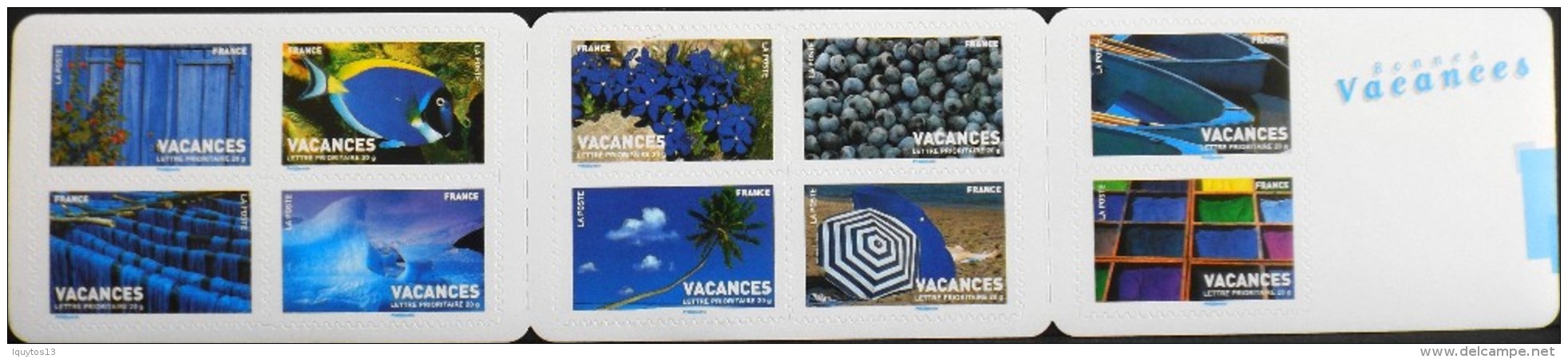 FRANCE CARNET 2007 - Vacances - 10 TIMBRES Prioritaires  AUTOADHESIFS NEUFS** - Carnets