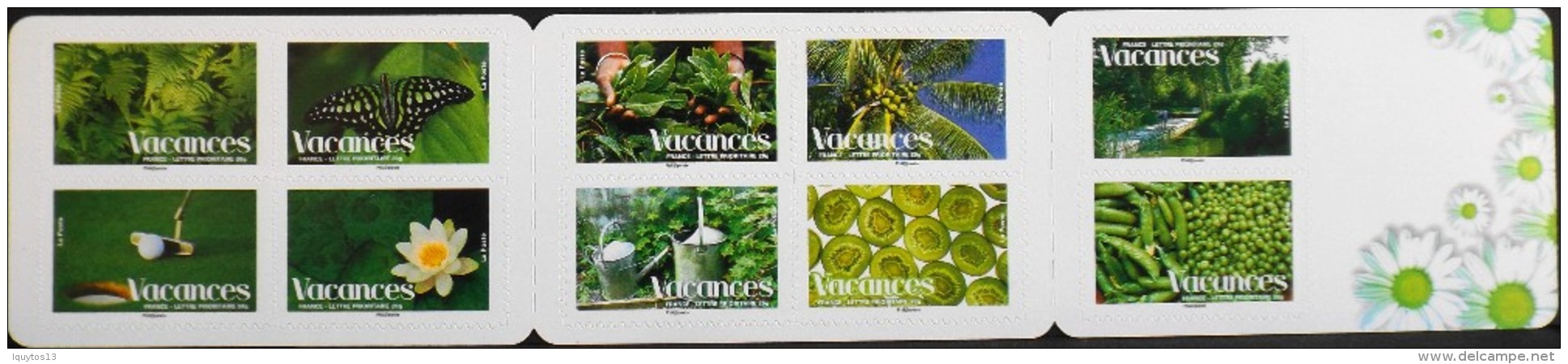 FRANCE CARNET 2008 - Bonnes Vacances - 10 TIMBRES Prioritaires  AUTOADHESIFS NEUFS** - Markenheftchen