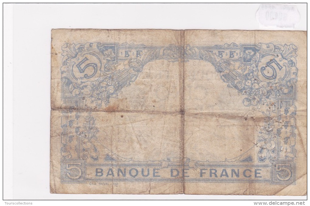 Billet De 5 Francs Bleu Du 14/04/1914 TAUREAU - Q.3753 Alph 334 @ N° Fayette : 2.22 Année Rare ! Un Seul Signe Zodiacal - 5 F 1912-1917 ''Bleu''